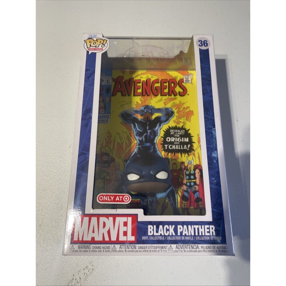 Funko POP! Comic Cover: Marvel - Avengers Black Panther Figure NEW